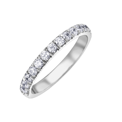 14K White Gold .75ctw Pave Diamond Band