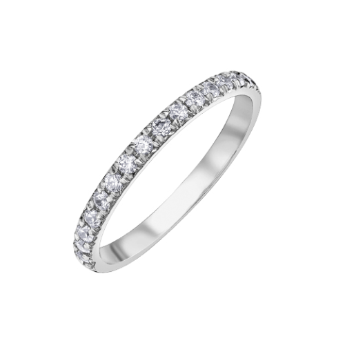 14K White Gold .33ctw Diamond Band