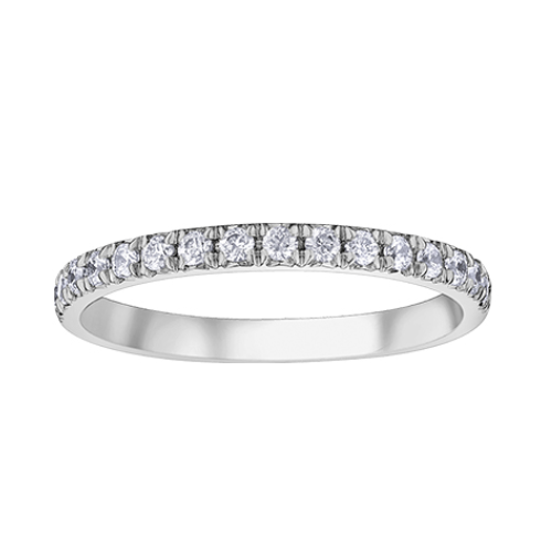 14K White Gold .33ctw Diamond Band