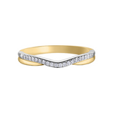 10K Yellow & White Gold .10ctw Diamond Universal Band