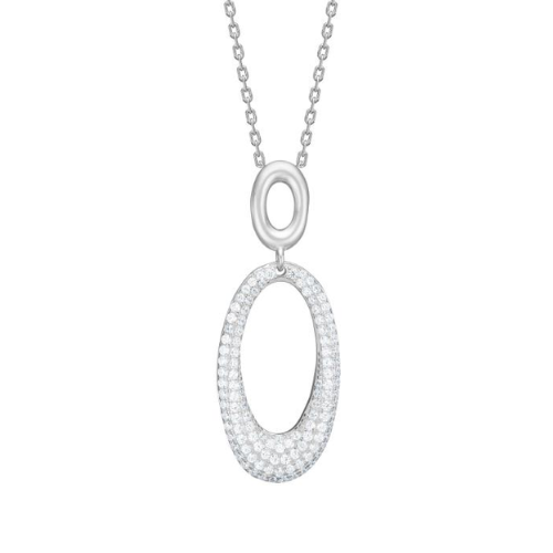 Joanli Nor Rhodium Silver Paris Oval Necklace