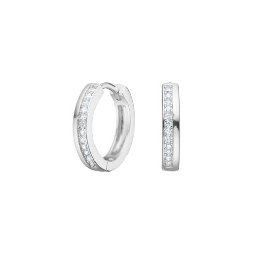 Jonali Nor Rhodium plated Silver Pop Hoop Earrings