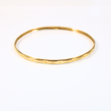 10K Yellow Gold diamond cut Round Bangle 4.4g