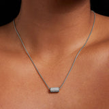 Dean Davidson Silver Tone White Topaz Necklace