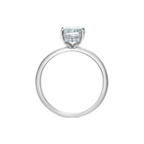 14K White Gold 1.66ctw Cushion Lab Grown Diamond Solitaire with Hidden Halo