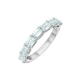 14K White Gold 2.10ctw Emerald Cut Lab Grown Diamond Band