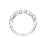 14K White Gold 2.10ctw Emerald Cut Lab Grown Diamond Band