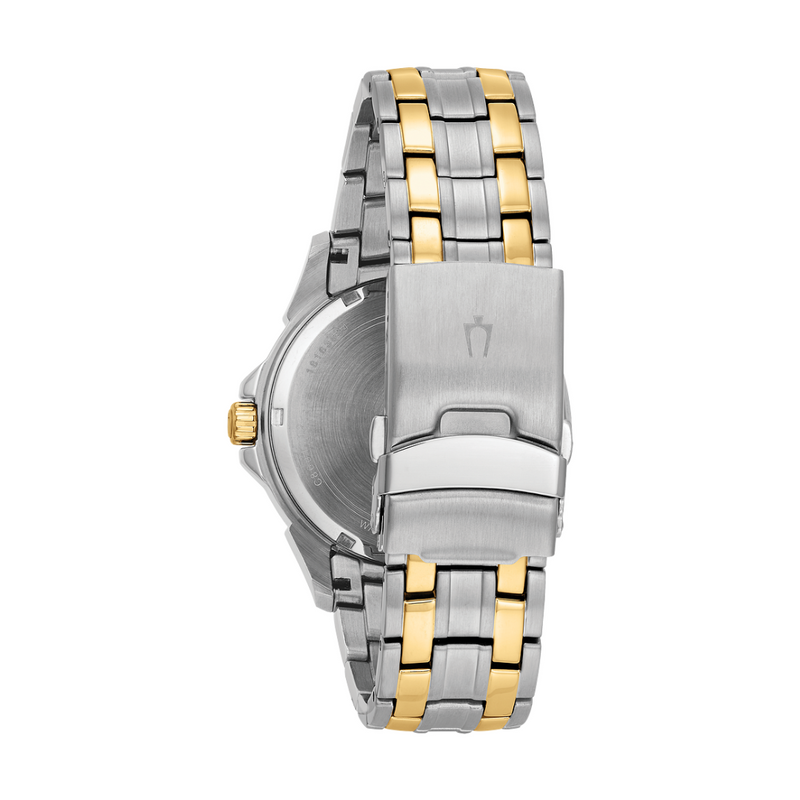 Bulova Classic Two-Tone Watch with Black Dial