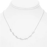 14K White Gold 16/17/18" .34ctw Diamond Antlers Necklace