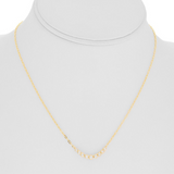 14K Yellow Gold 16/17/18" .25ctw Diamond Bezel set Paperclip Link Necklace