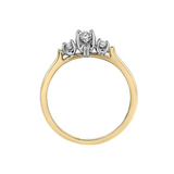 10K Yellow Gold Canadian Diamond Trinity Ring