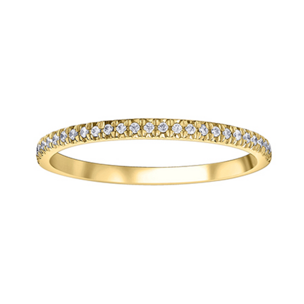 10K Yellow Gold .15ctw Pave Diamond Band