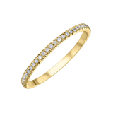10K Yellow Gold .15ctw Pave Diamond Band