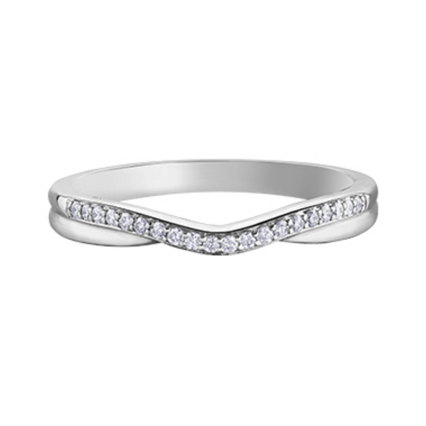 10K White Gold .10ctw Diamond Universal Band
