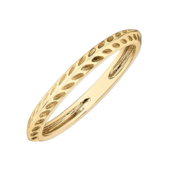 10K Certified Canadian Yellow Gold Leaf Band