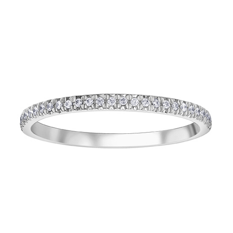 10K White Gold .15ctw Diamond Band