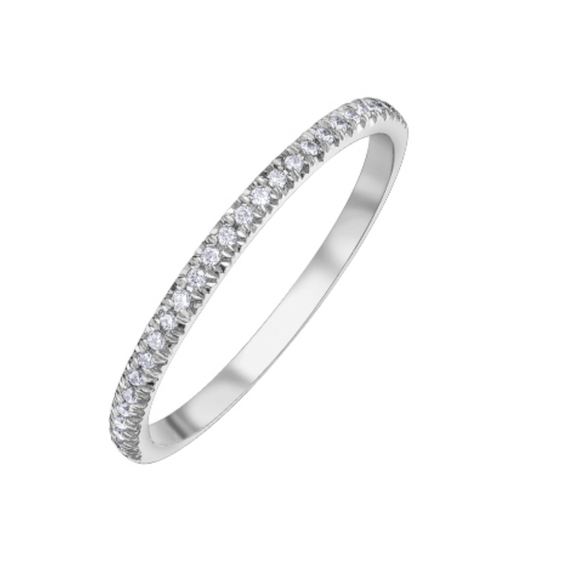 10K White Gold .15ctw Diamond Band