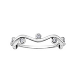 10K White Gold .08ctw Chi Chi Wavy Diamond Ring