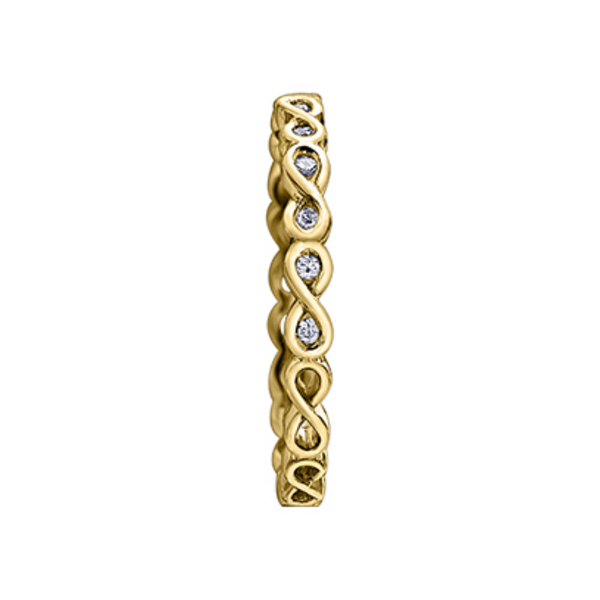 10K Yellow Gold .075ctw Diamond Bezel set Chi Chi Band