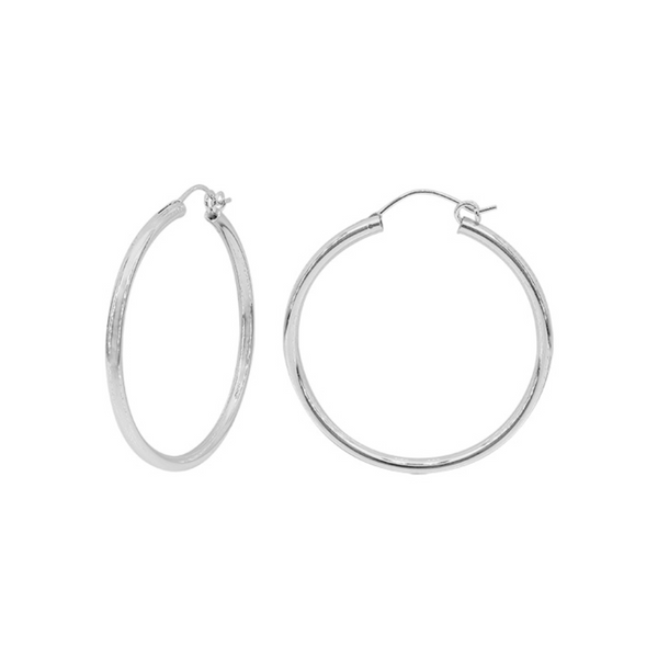 Sterling Silver 18mm Hoops