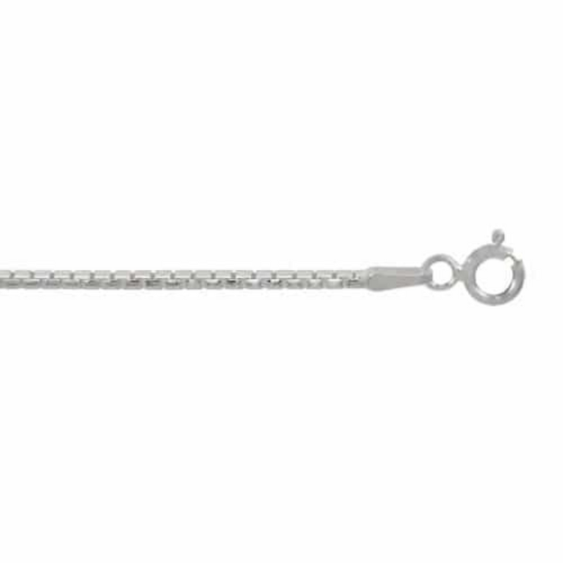 Sterling Silver 18" Diamond Cut Box Chain