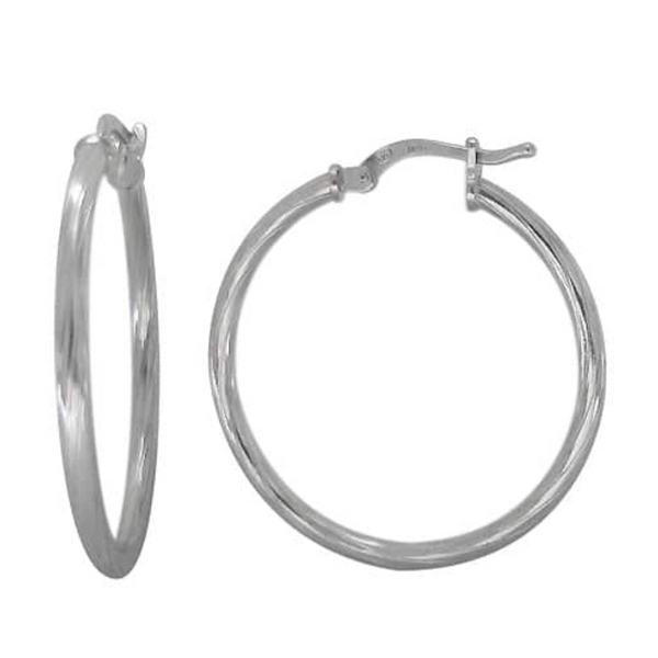 Sterling Silver 36mm Twisted Hoops