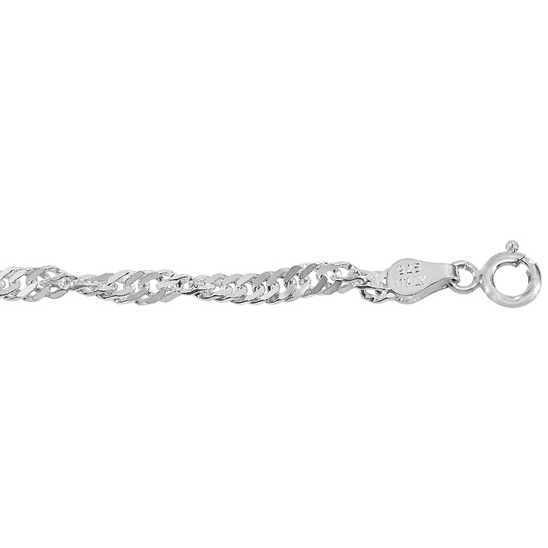 Sterling Silver 18" Singapore Chain