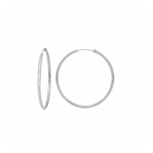 Sterling Silver 30mm Sleeper Hoop Earrings