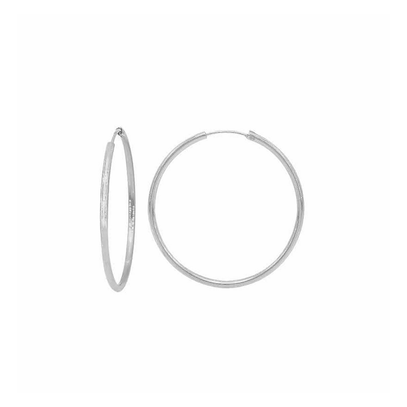 Sterling Silver 30mm Sleeper Hoop Earrings