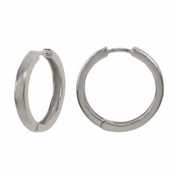 Sterling Silver Hinged Hoop Huggies