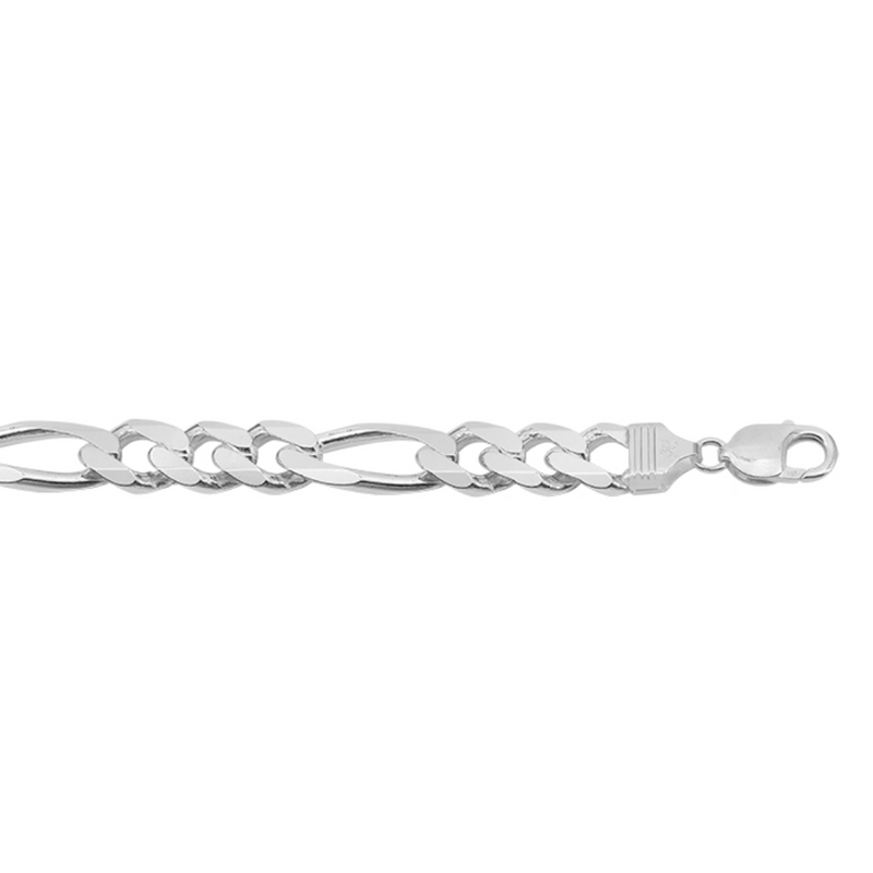 Sterling Silver 8" Figaro Chain Bracelet