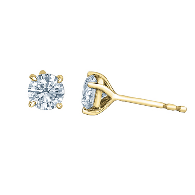 14K Yellow Gold 1.00ctw Lab Grown Diamond Studs