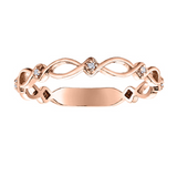 10K Rose Gold Chi Chi Interlocking .035ctw Diamond Ring