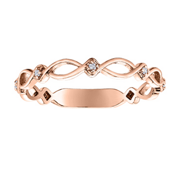 10K Rose Gold Chi Chi Interlocking .035ctw Diamond Ring