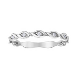 10K White Gold .072ctw Chi Chi Braided Diamonds Ring