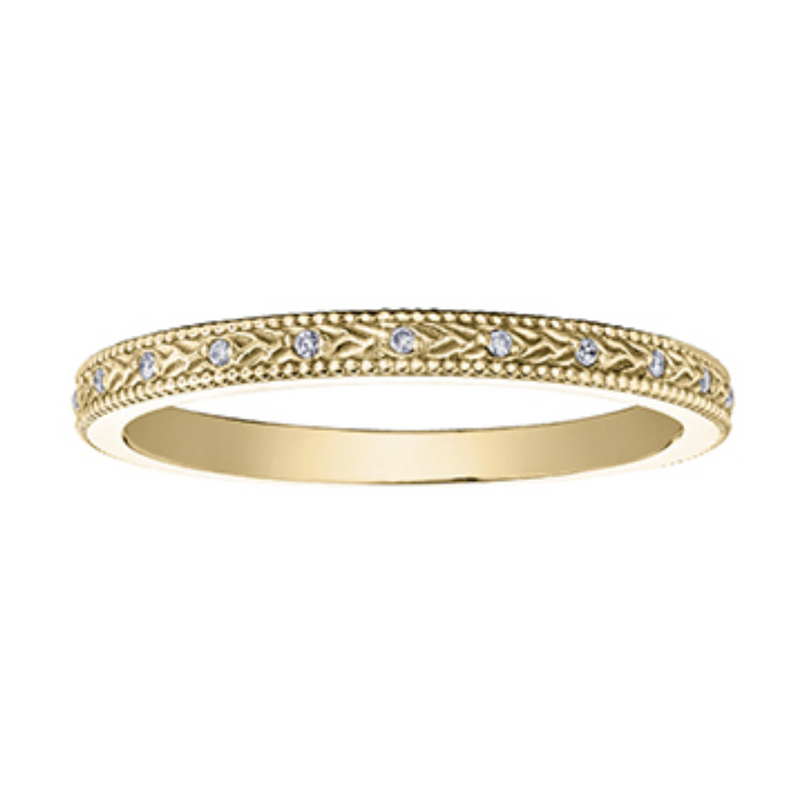 10K Yellow Gold Chi Chi Vintage Multi .06ctw Diamond Ring