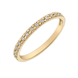 10K Yellow Gold Chi Chi Vintage Multi .06ctw Diamond Ring