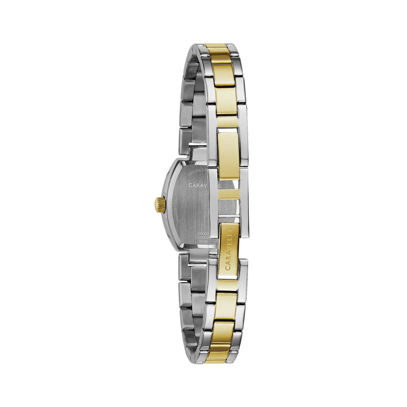 Caravelle Bracel Two-Tone Dress Watch with Mother of Pearl Dial