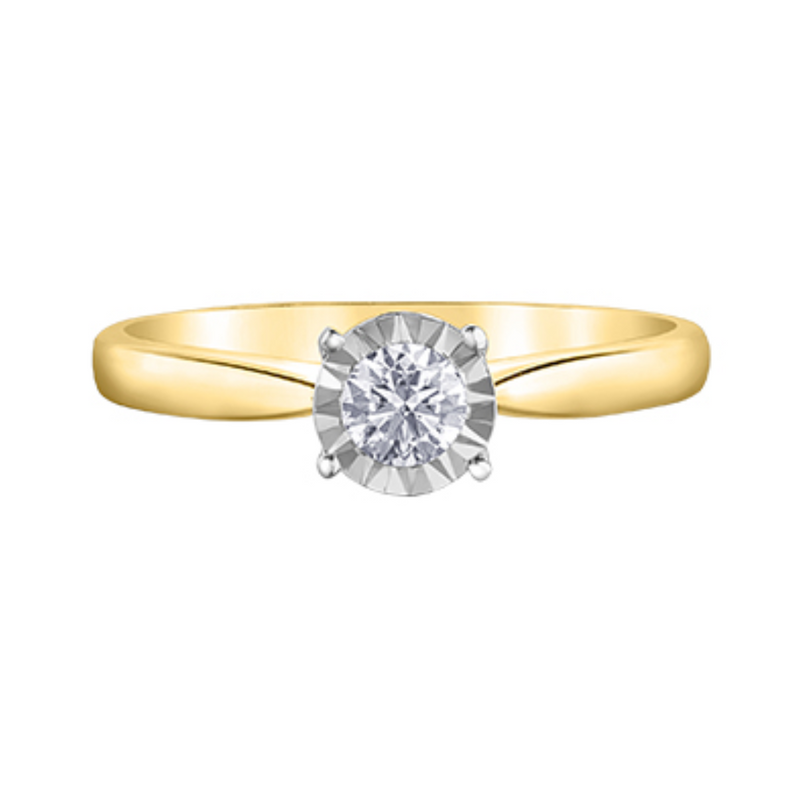 10K Yellow Gold .25ct Round Brilliant Illuminaire Solitaire