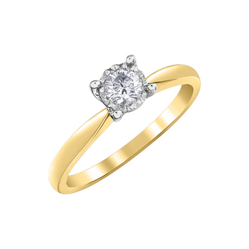 10K Yellow Gold .25ct Round Brilliant Illuminaire Solitaire