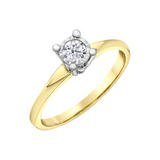 10K Yellow Gold .18ctw Diamond Illuminaire Solitaire Ring