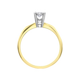 10K Yellow Gold .18ctw Diamond Illuminaire Solitaire Ring