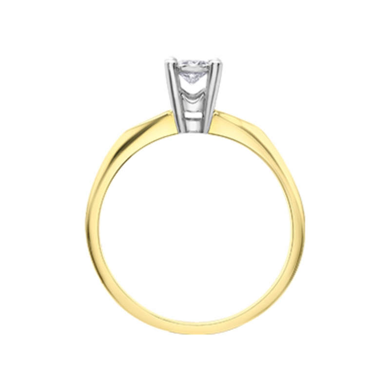 10K Yellow Gold .18ctw Diamond Illuminaire Solitaire Ring