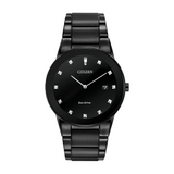 Citizen Axiom Eco-Drive Stainless steel Black Watch with Black Dial