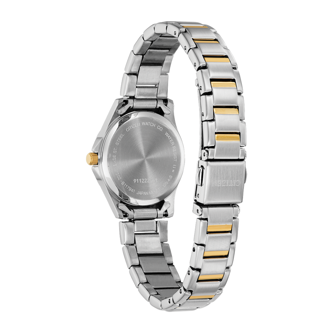 Citizen Quartz Two Tone Watch with Blue Dial