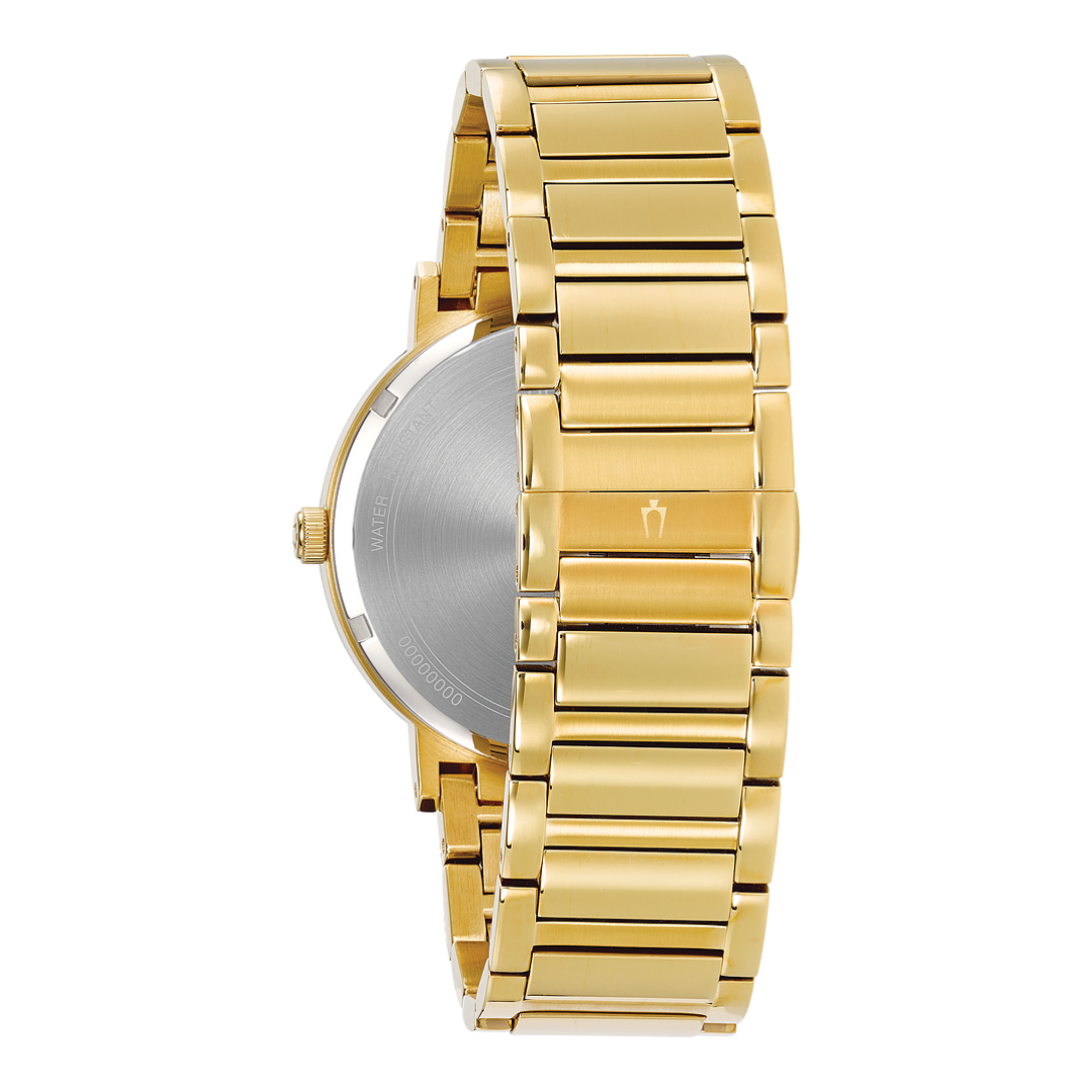 Bulova Gold tone Stainless steel Watch with Diamond Dial