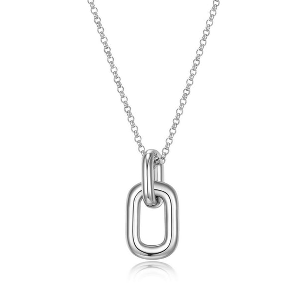 Elle "Simpatico" Interlinked Rectangle Necklace with Chain