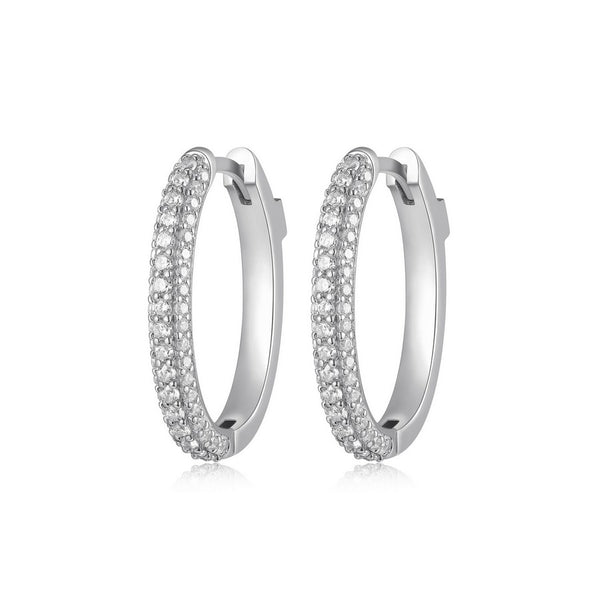 Elle "Stardust" Cubic Zirconia Hoop Earrings