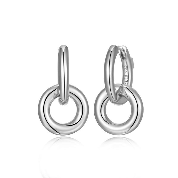 Elle "Simpatico" Huggie Hoops with Removable Ring Link