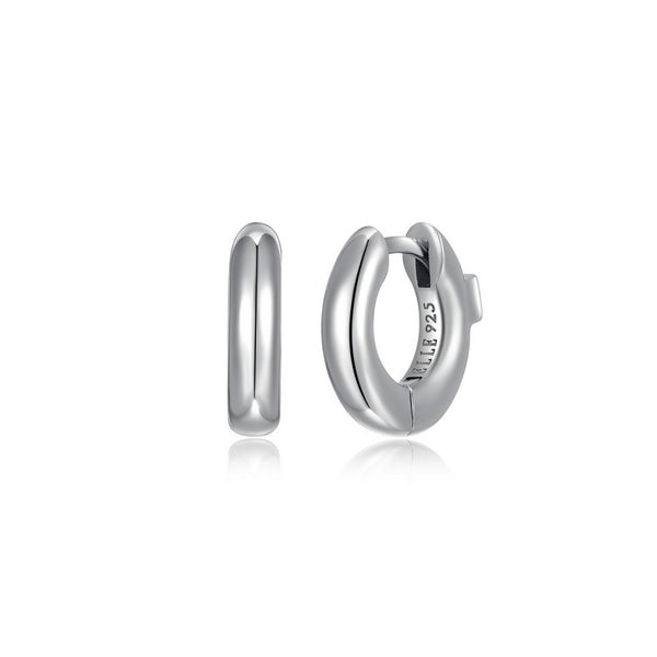 Elle "Simpatico" Sterling Silver Huggie Hoops